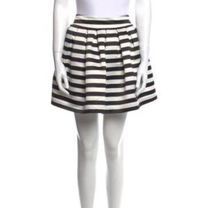 Alice + Olivia striped pleated mini skirt